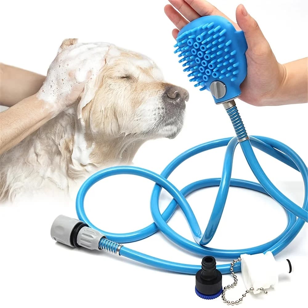 High-pressure Sprayer Dog Shower Gun Adjustable Pet Wash Cleaning Bath Water Foam Soap Sprayer Dog Clean Massager Shower Tool