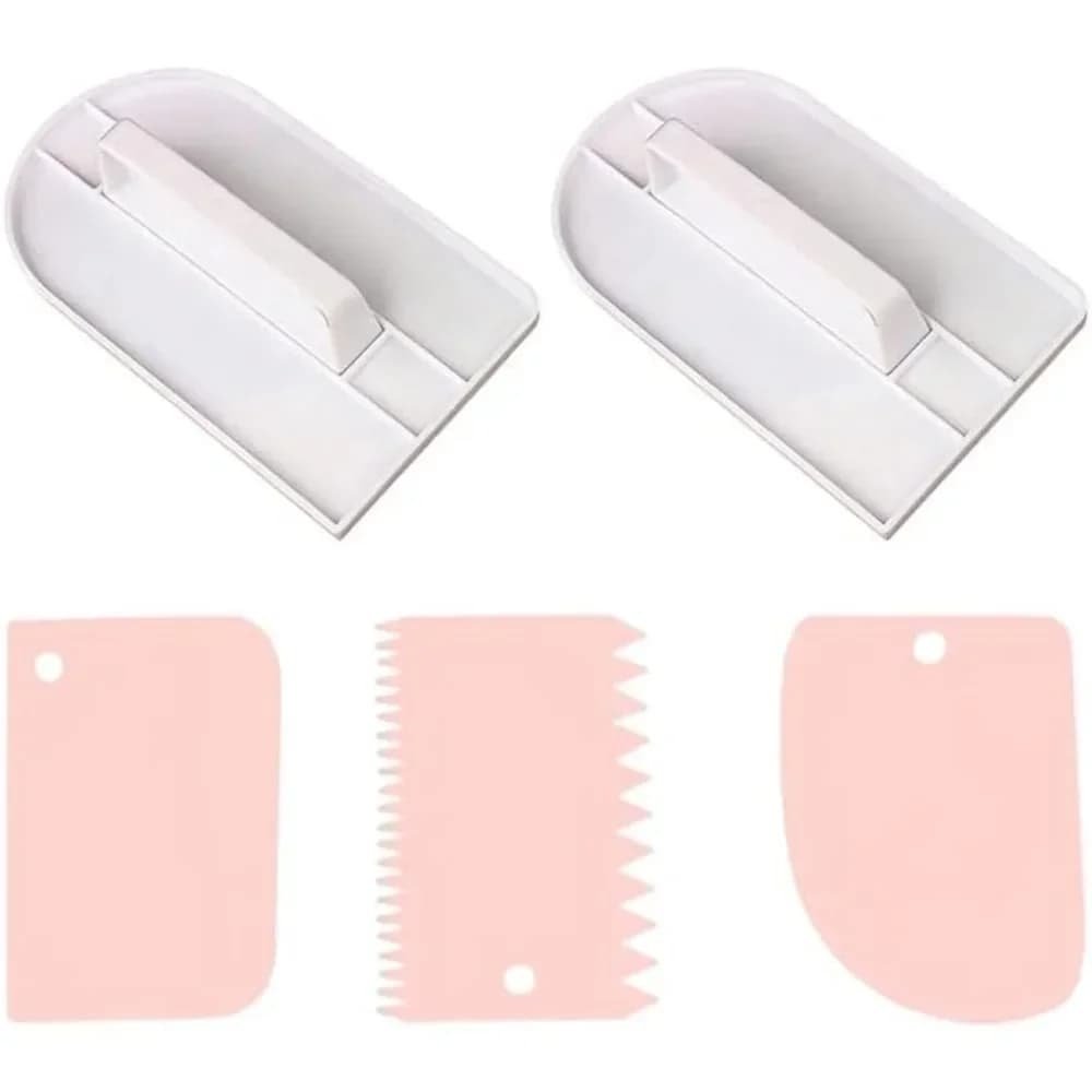 5 Piece Set Cake Fondant Smoothing and Polishing Tools for Professional Icing Finish