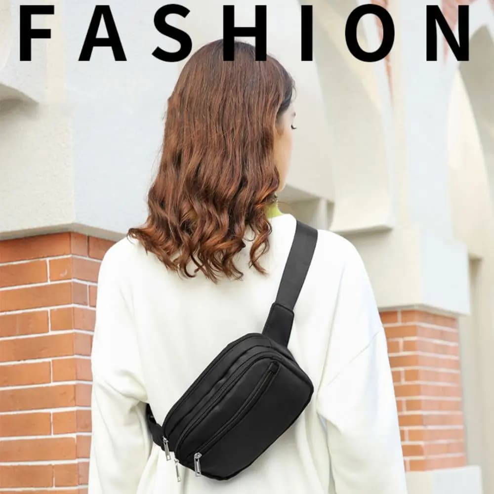 Borsa a tracolla multifunzionale in tessuto Oxford, elegante e regolabile, leggera e alla moda, marsupio da corsa da donna