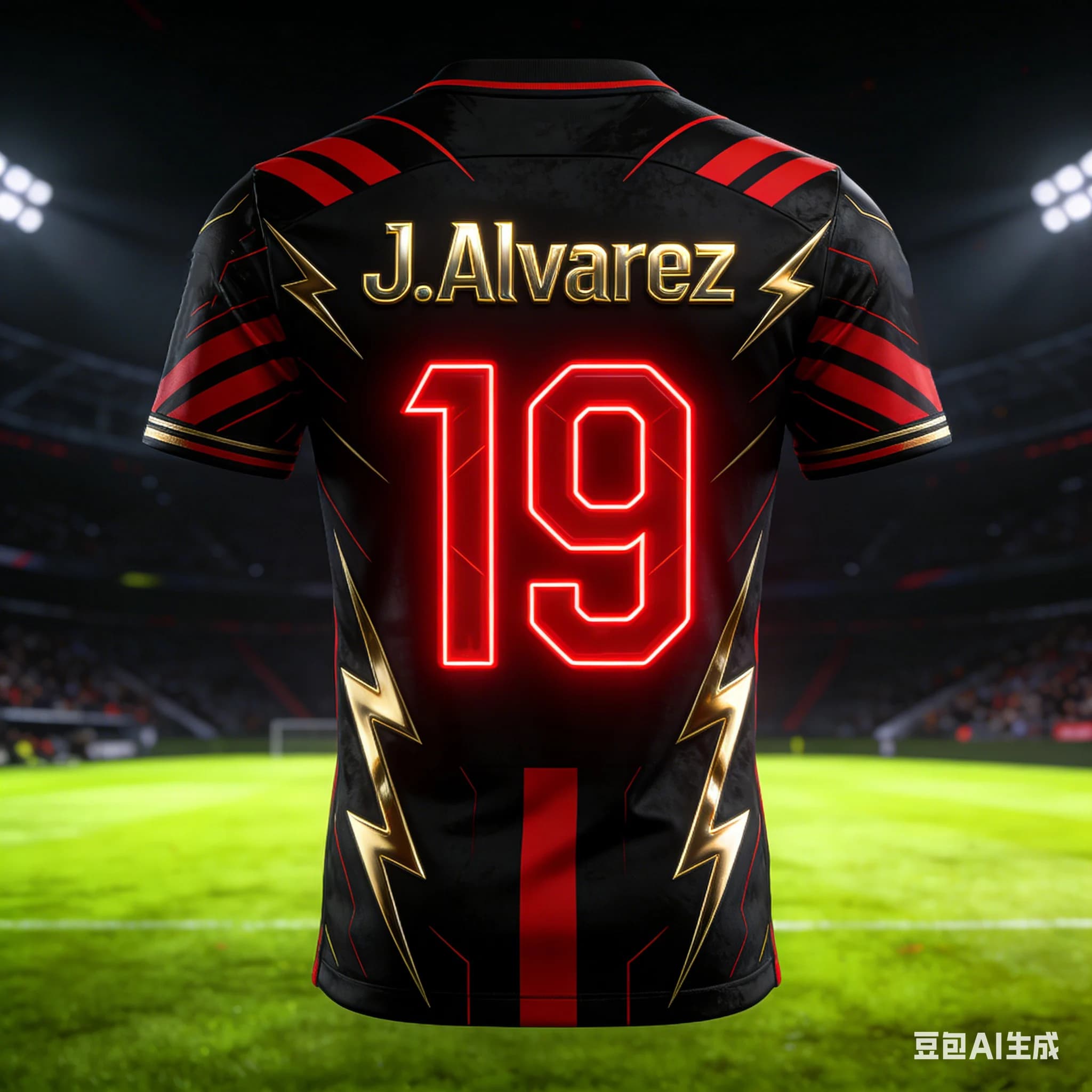 Generato dall'IA da Alvarez # Maglia da Calcio Edizione Speciale 19 2026 da Uomo, Maglietta a Maniche Corte Traspirante ad Asciugatura Rapida per Tifosi e Bambini