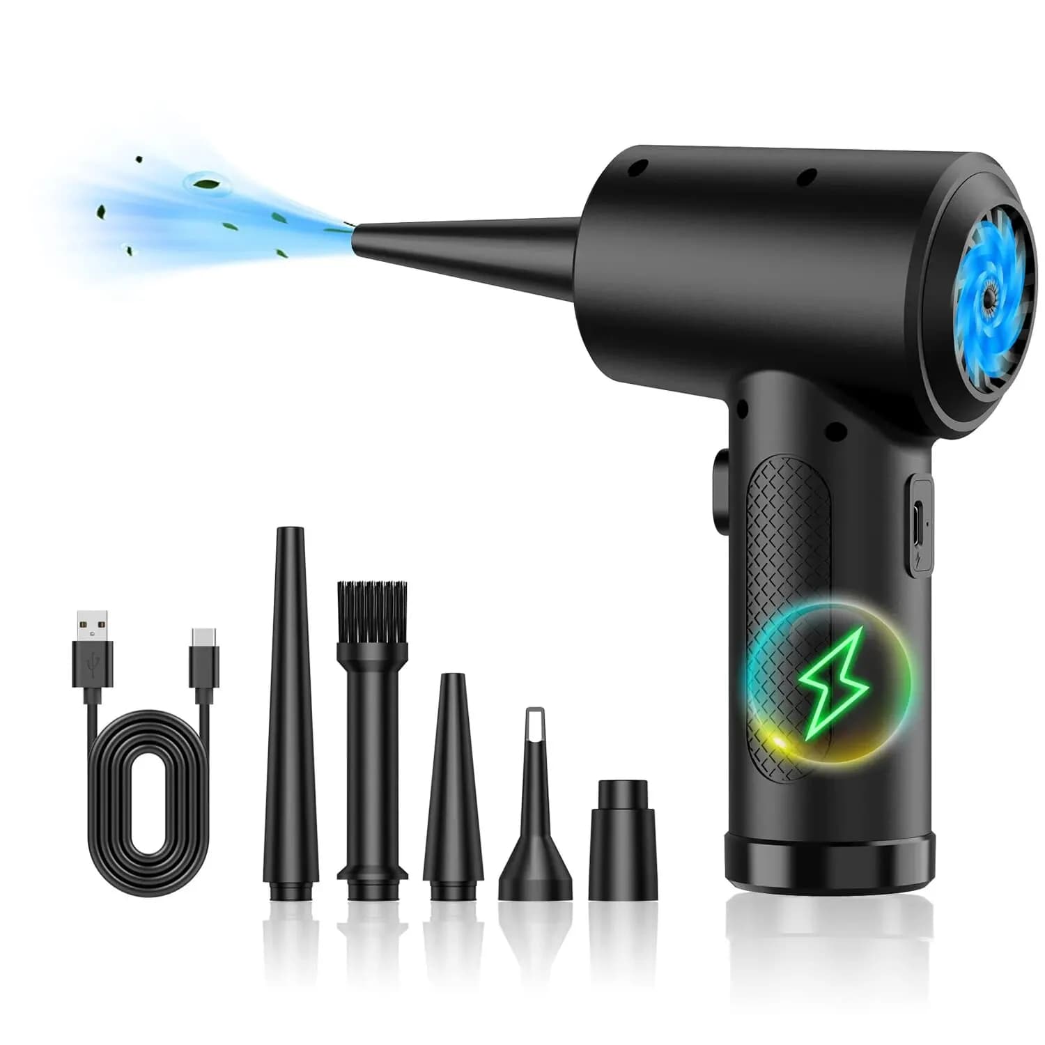 Soffiatore d'aria compressa elettrico ricaricabile senza fili per la pulizia di tastiere di computer, fotocamere, auto e casa