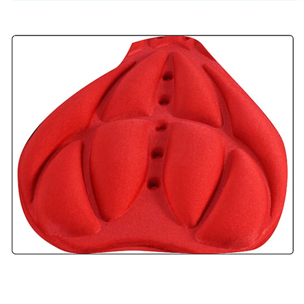 Coprisella Bici Rosso con Cuscinetto 3D Morbido per Bici da Montagna e Pieghevoli, Antiscivolo Traspirante, Coprisella in Gel