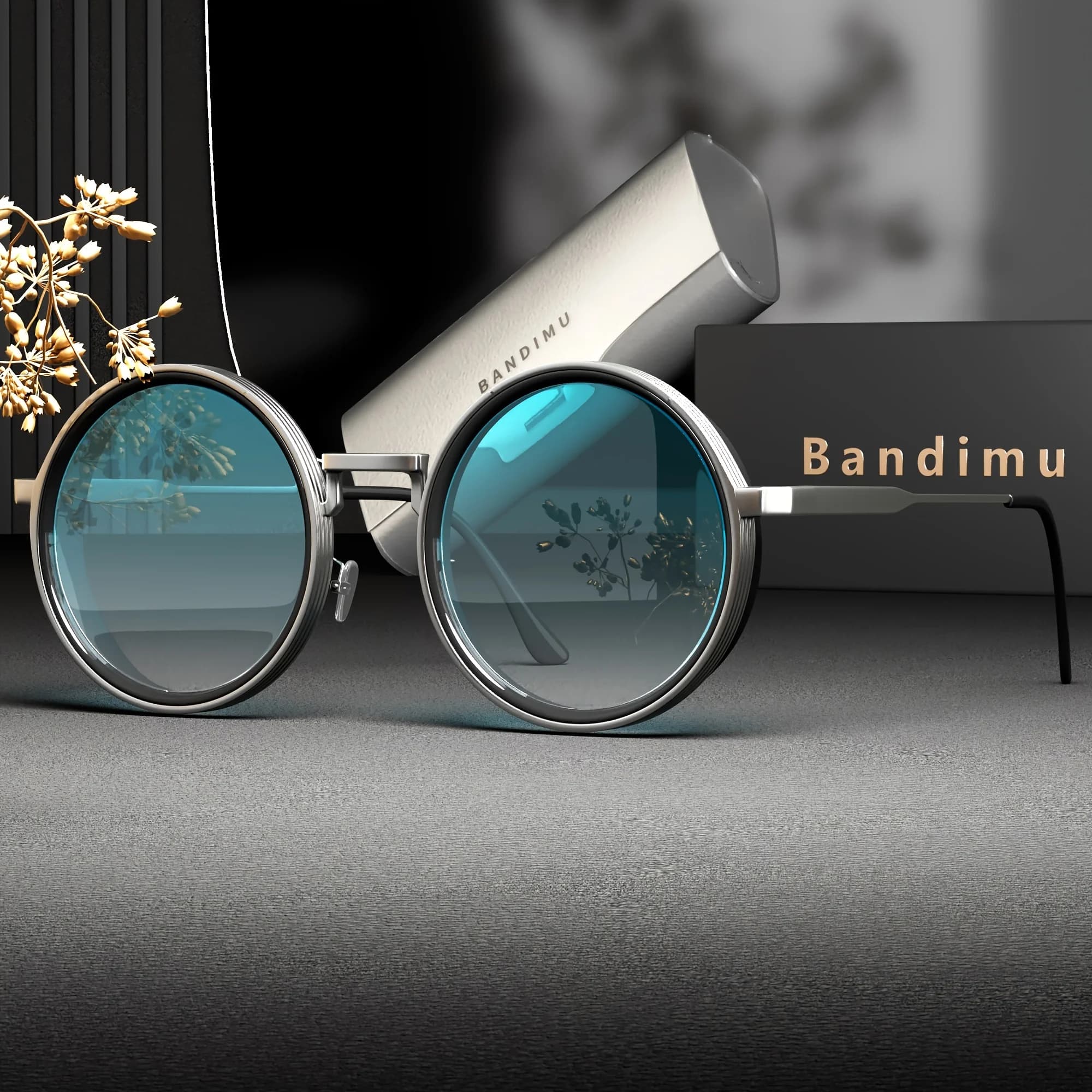 Men's and Women's Retro Round Glasses - OTC Blue Light Barrier and - Eye Stress, Extra Large Round Frame, OTC Computer, Tablet, Smartphone Glasses - Compatible Glasses, Modern Retro Style