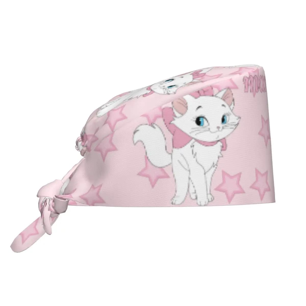 Personalizzato divertente carino Marie Cat personale medico scrub cappello uomo donna cartone animato animale per cappelli da chef scrub