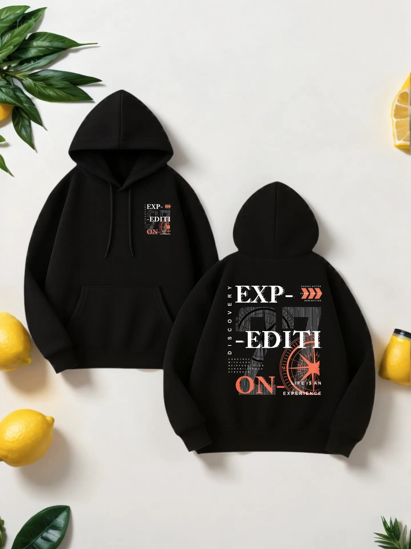 Felpa con cappuccio grafica da uomo, lettera - Felpa con cappuccio pullover con stampa, stile streetwear, misto cotone, da indossare tutti i giorni, per giovani uomini
