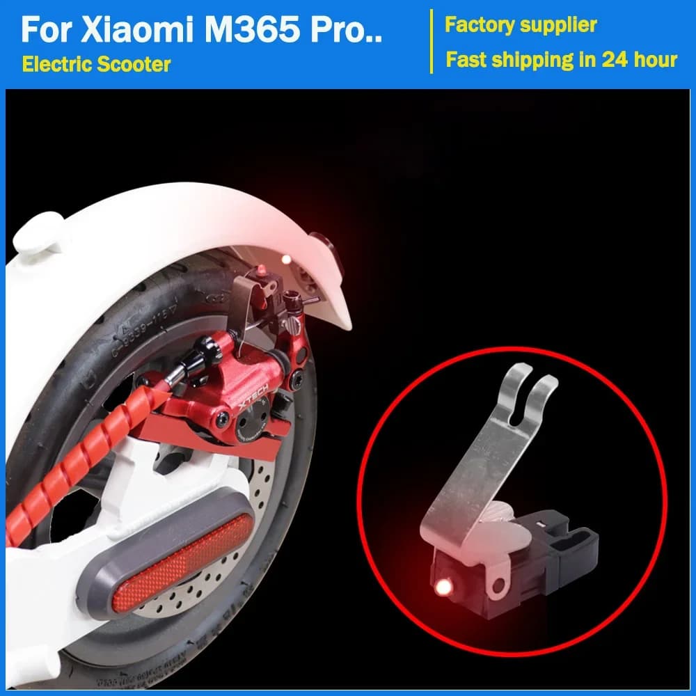 Portatile impermeabile Nano Bike Brake Red LED light indicatore di sicurezza luci per biciclette per Xiaomi M365 pro accessori per Scooter elettrici