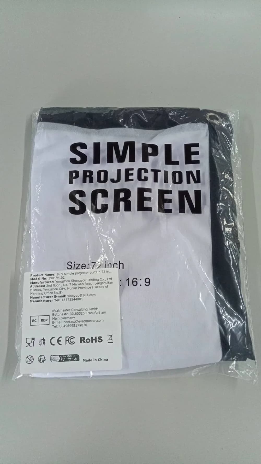Home Office Projector Curtain 60 72 84 100 120 150 inch 16:9 Simple KTV Display Screen Household Bedroom Ornaments