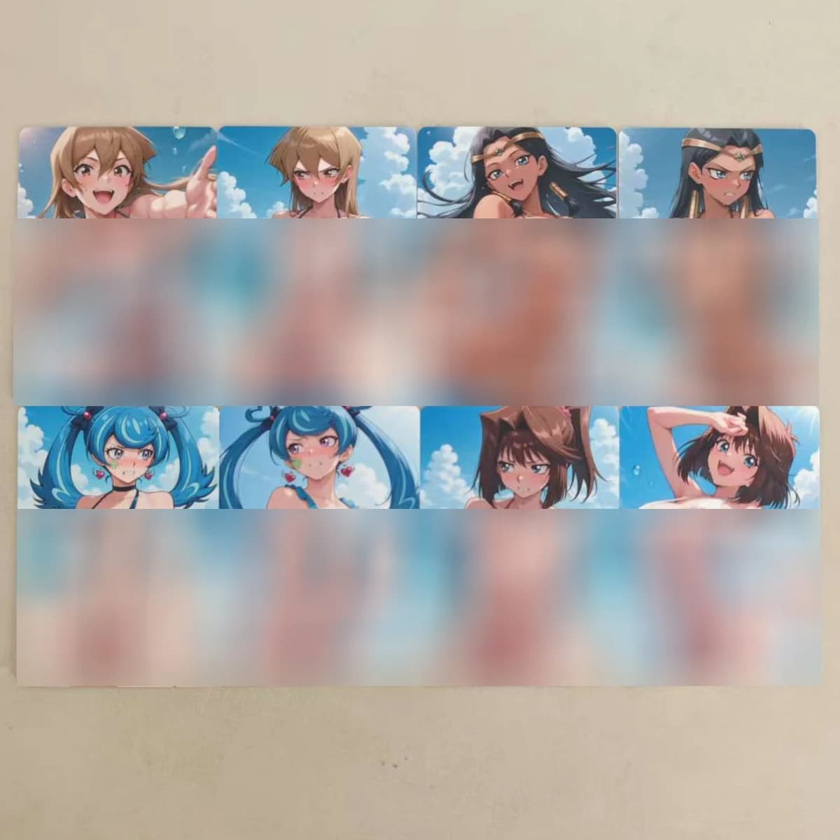 Set of 8 Hot Yugioh Cards with Girls in Bikini Alexis Blue Angel Anzu Ishizu Ruri Little Night Collection Card 18+