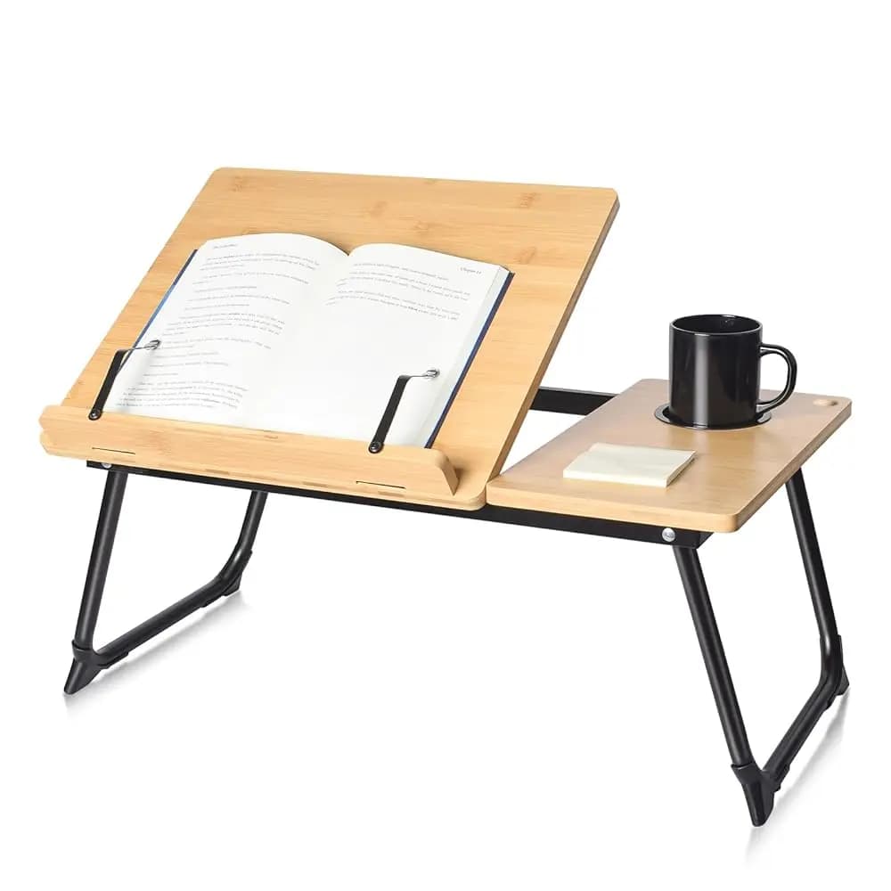Supporto per Libri da Lettura a Letto, Supporto Regolabile per Laptop con Clip per Pagine, Supporto Multi-Angolo Regolabile per Cucinare