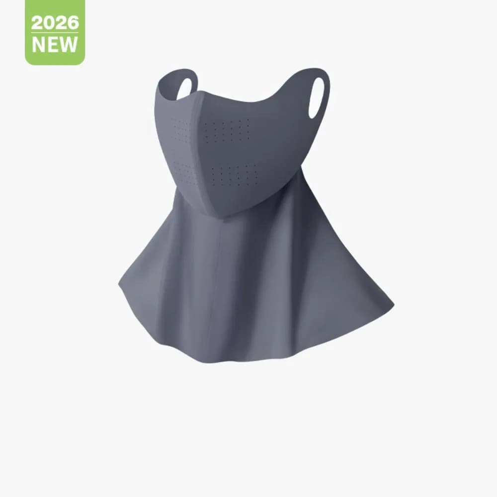Adjustable Summer Ice Silk Mask Neck Anti UV Breathable Sunscreen Mask Solid Color Thin Face Cover Face Mask