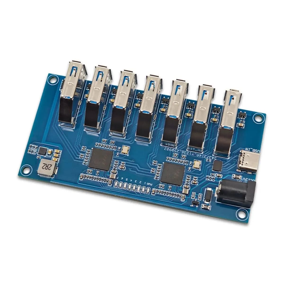 #53E USB Hub 1 to 7 Ports Type-C,VL817 USB 3.1 HUB Module 1 to 7 Port Hub Splitter (Blue)