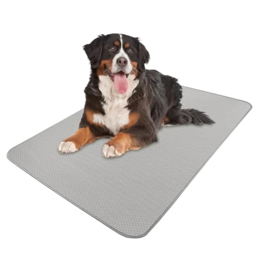 Summer Dog Cooling Mat Washable Ice Silk Self Cool Pad for Small Medium Large Dogs and Cats, Pet Sleeping Pad for Crate, Bed, I