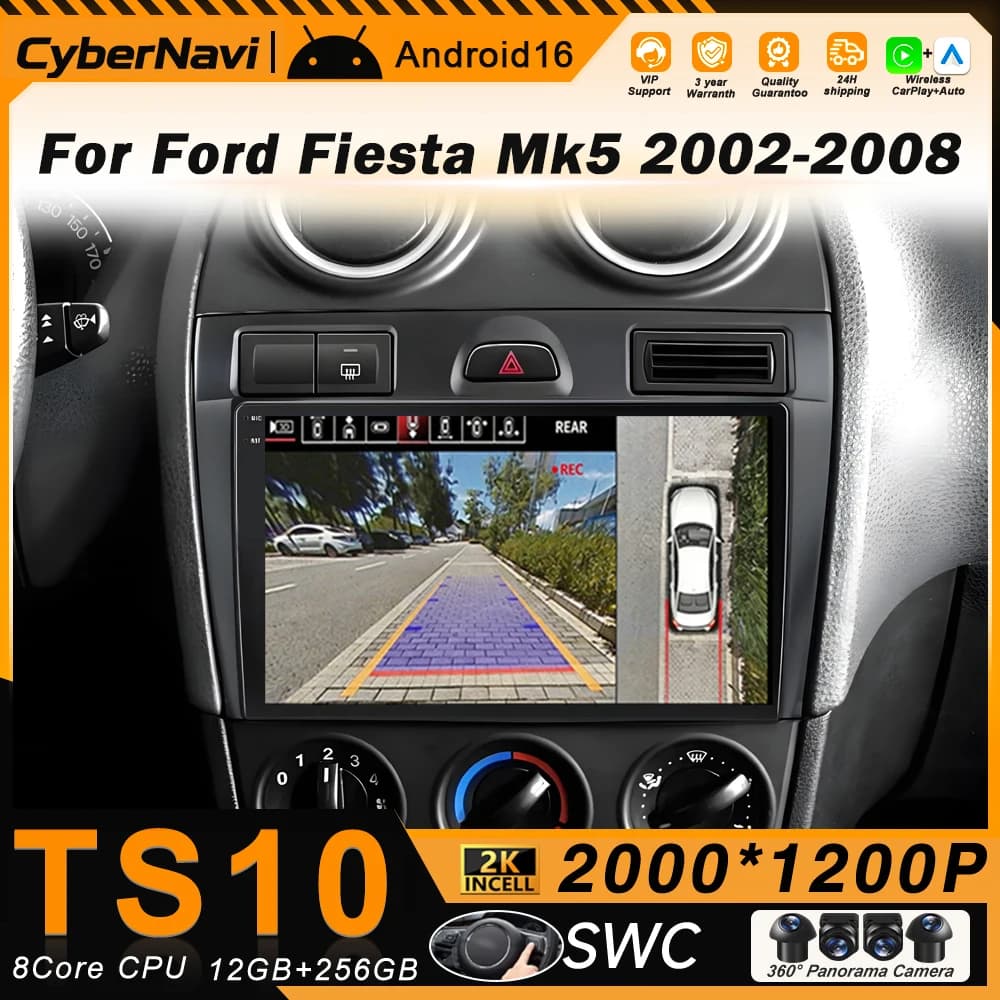 Android Carplay For Ford Fiesta Mk VI 5 Mk5 2002-2005 2006 2007 2008 Car Radio Multimedia Player GPS Navigation Stereo Head Unit