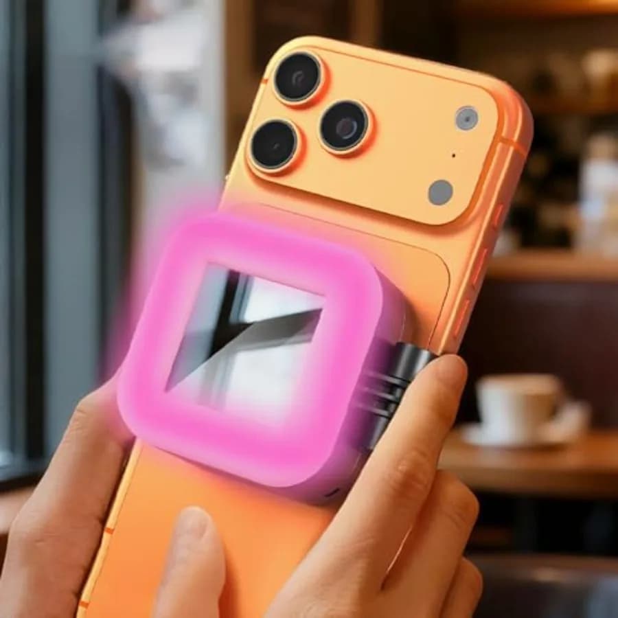 Magnetic Selfie Light Foldable Phone Night with Mirror Rechargeable RGB LED Fill Light Disco Party Mode Portable Ring Light for