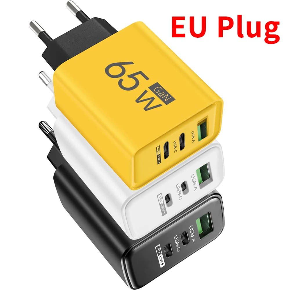 Caricabatterie GaN totale da 65 W USB tipo C PD adattatore da parete universale per telefono cellulare a ricarica rapida rapida per Iphone Xiaomi 15 Ultra Huawei