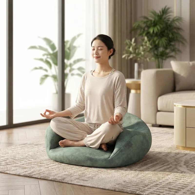 Meditation Mat Yoga Equipment Meditation Cushion Worship Mat Memory Foam Lazy Cushion Long Time Anti‑collapse Sitting Pad