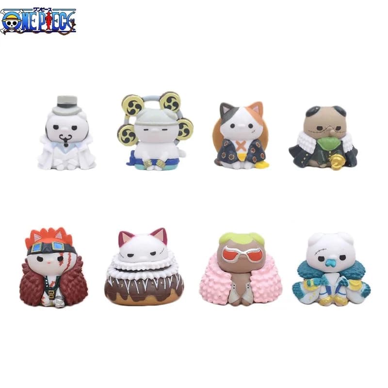 New One Piece Cat Cos Tony Tony Chopper Portgas·D· Ace Trafalgar Law Cake Decoration PVC Model Figure Toys