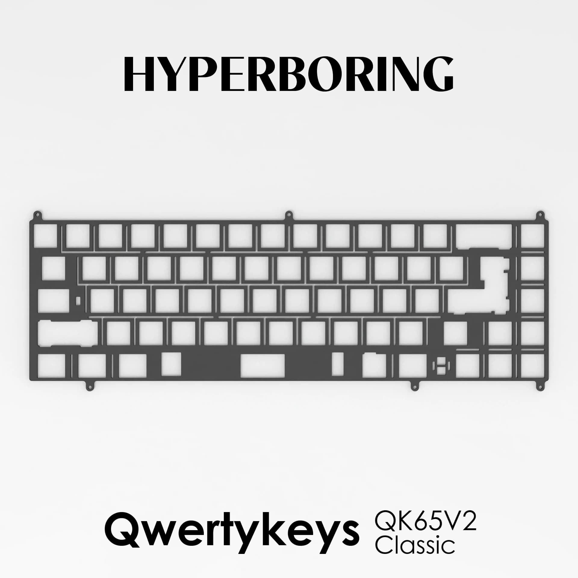 Qwertykeys QK65V2 Piastra di Posizionamento Personalizzata per Tastiera Meccanica Classica, PCB PP PC POM CF Alu Fr4, Accessori per Tastiera