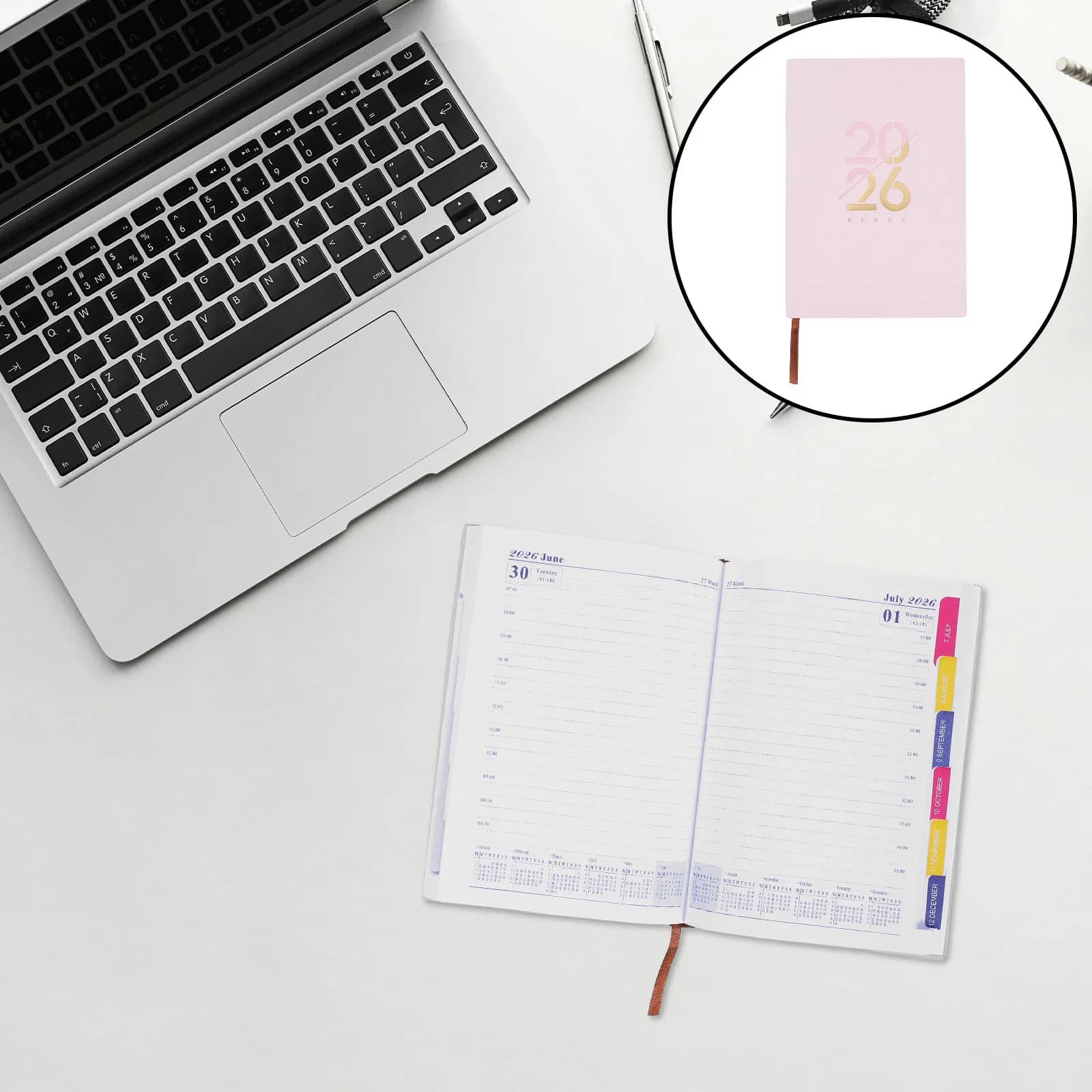 2026 Daily Planner A5 Faux Appointment Book Task Notebook Meeting Organizer for Work School Planning Schedule
