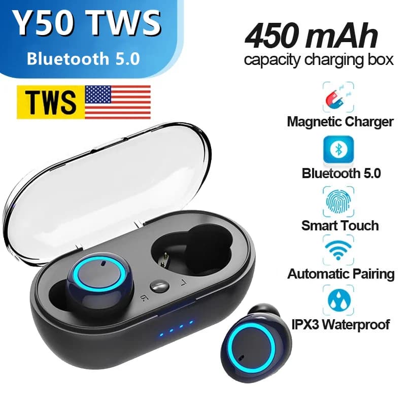 Y50 TWS Bluetooth headset Wireless headphone earphones earphones headphones for Apple iPhone Xiaomi Redmi Airdots headset new