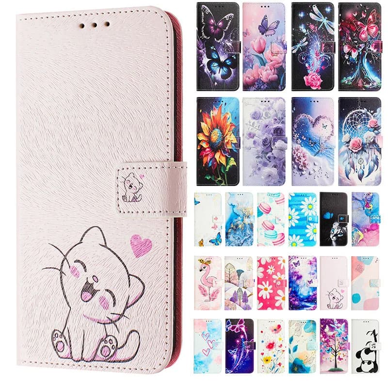 Custodia a Libro in Pelle per Redmi Note 15 Pro, per Xiaomi Redmi Note 15 Pro Plus, con Simpatica Pittura di Gatto, Portafoglio, Porta Carte e Supporto