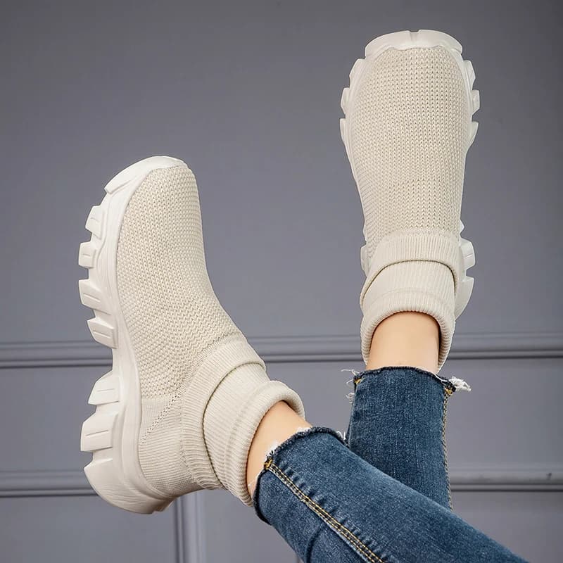 Scarpe da ginnastica da donna e da uomo con cuscino in morbida rete, scarpe da passeggio per scarpe casual quotidiane unisex, calzini leggeri, scarpe traspiranti