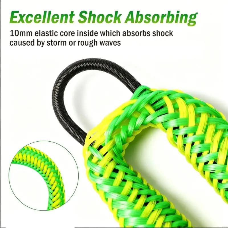 Adjustable Elastic Lashing Rope Shock Absorption Marine Rope with Double Hook Kayak Boats Bungee Outdoor Accessories JOME
