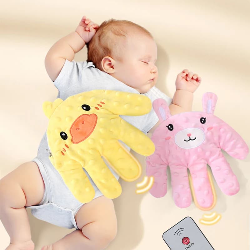 Aiuto per il sonno del bambino, pacifica il guanto per le mani, delicato e confortevole, in cotone, giocattolo automatico per il sonno, per un sonno confortevole per i neonati