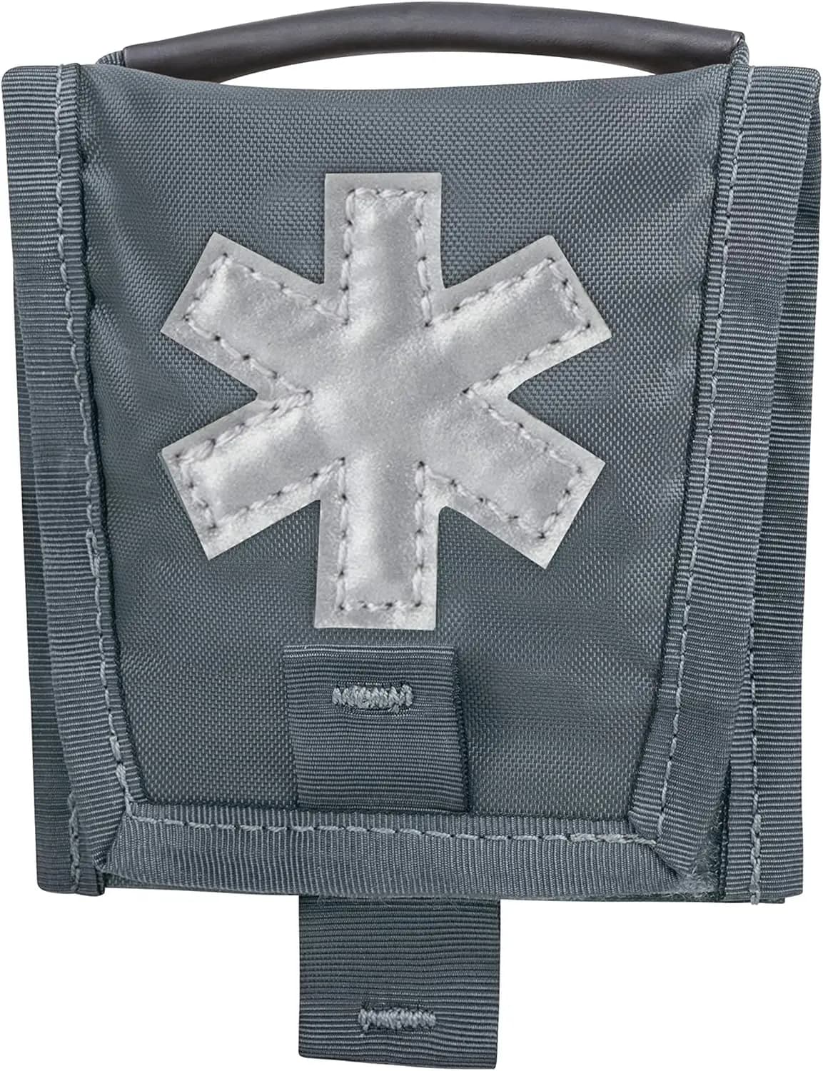 Portafoglio medico compatto con croce riflettente e maniglia resistente, grigio ombra