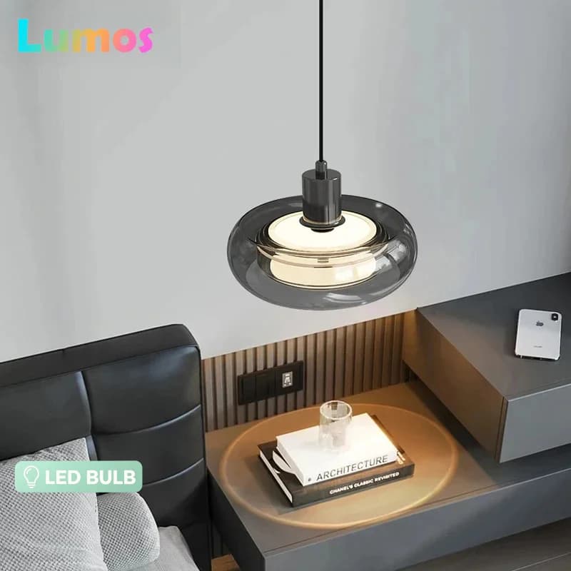 Interior Lighting Ceiling Chandelier Light Ring Mirror Kitchen PF1 Lustre LED Glass Pendant Li