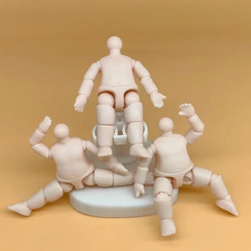 Small Anime Princess Doll Body, 6.3cm High Replacement Part with Multiple Joints, 4 inches