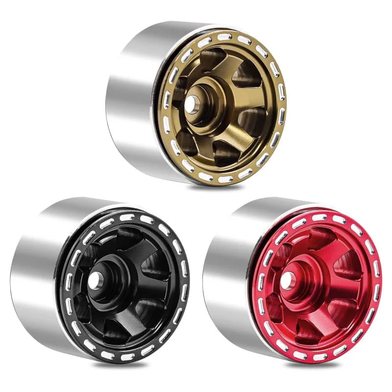 Cerchi in metallo da 1.0 pollici per TRX4M 1/18, mozzi ruota in lega di alluminio per auto da arrampicata SCX24 FCX24-W183