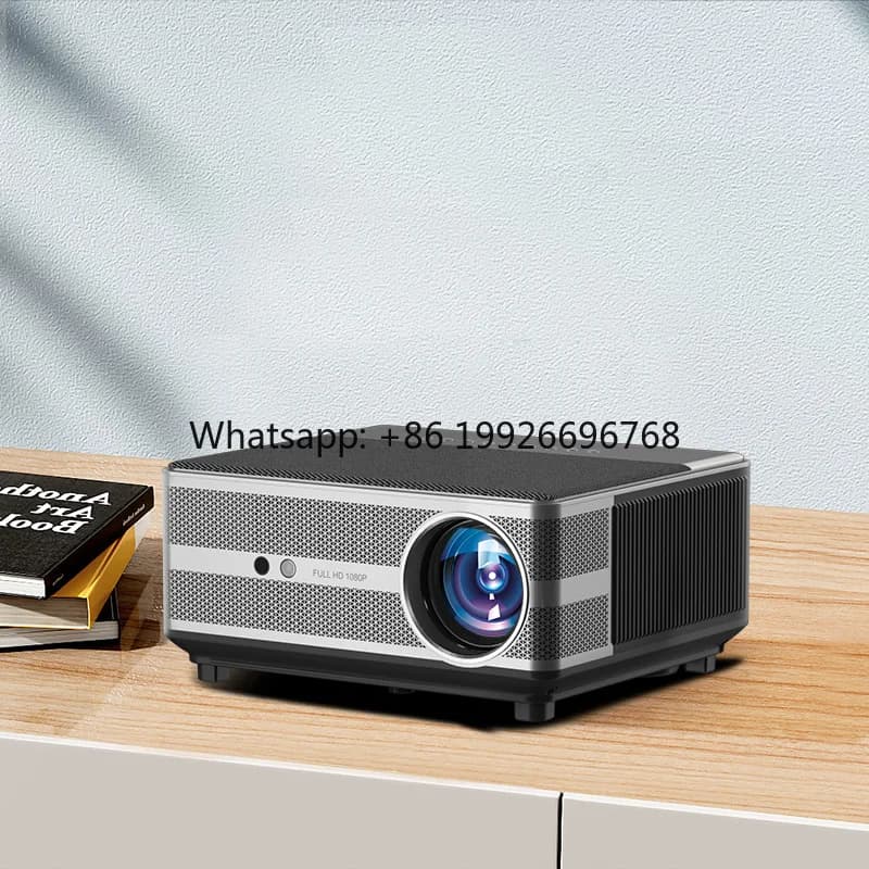 Rigal Rd-836A 650 Lumens 4K Android Smart Projector 5G WiFi for USB HIFI Stereo Speakers- Home Theater Mirror Screen