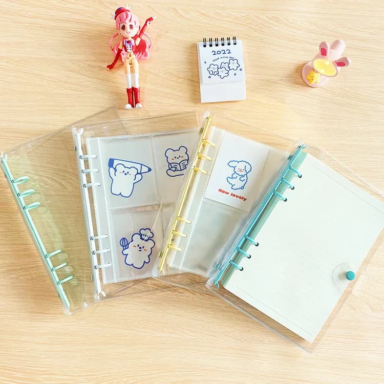 Copertina per notebook a fogli mobili A5 A6 e adesivo fotografico Raccogli libro Diario Agenda Planner Carta di cancelleria scolastica