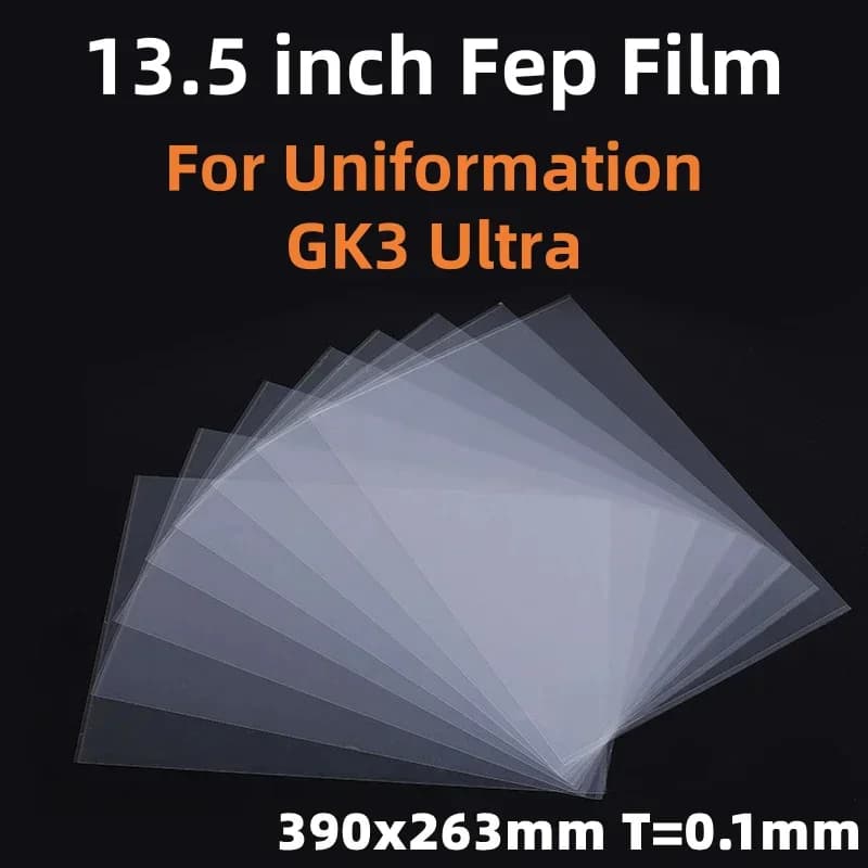 5 Pellicole FEP Opache 13,5 Pollici 390x263x0,1mm For Uniformation GK3 Ultra Release Film Parts and Accessories for 3D LCD Printers SLA