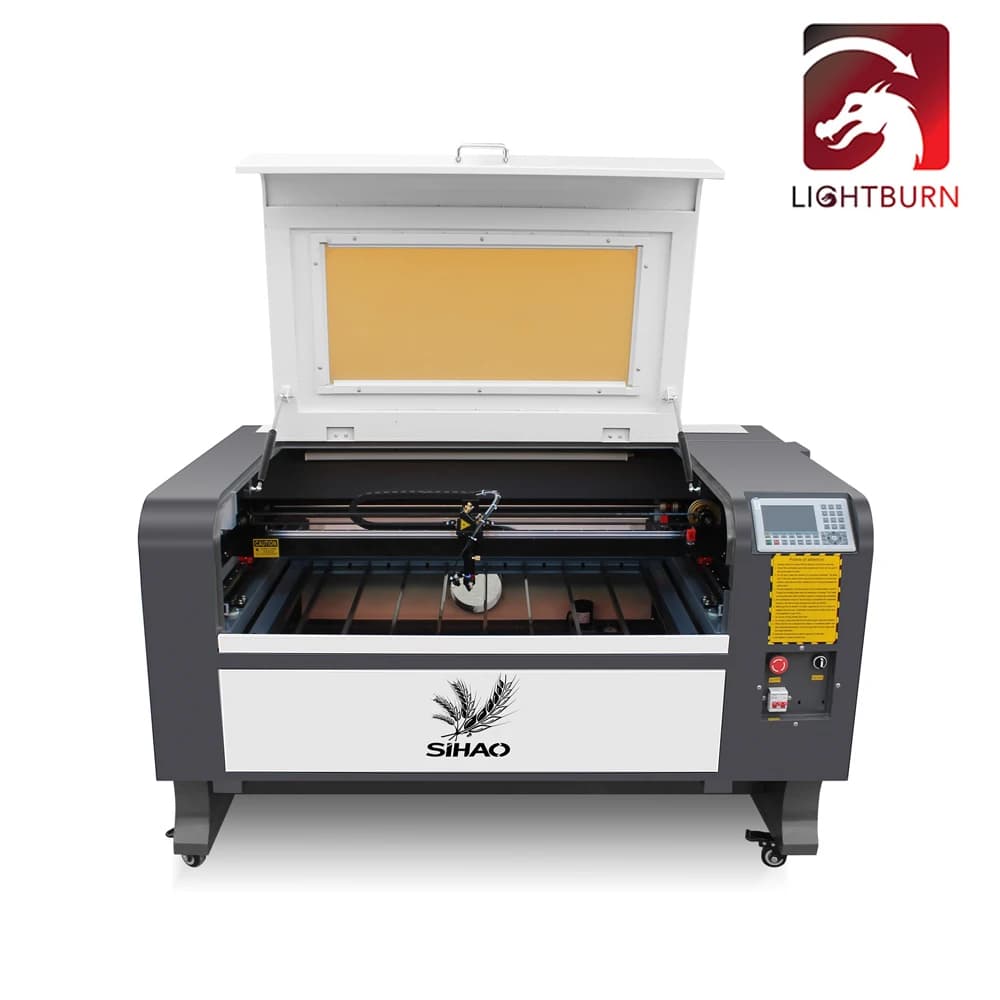 Laser Engraving Machine CO2 RUIDA Folding Leg Grey-white engraving machine Laser cutting Software Lightburn