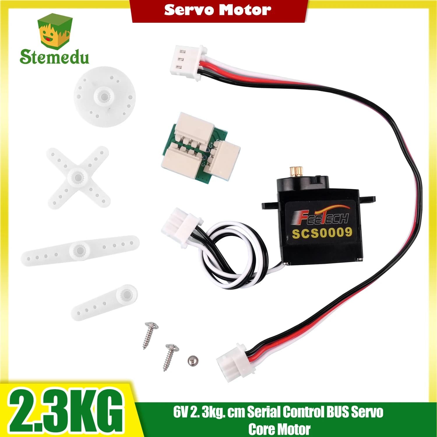 1/2/4 pz. Feetech SCS009 2.3kg.cm 9g Micro Servo Leggero Mini Servomotore con Ingranaggi in Metallo per Auto RC Elicottero/Robot/STEAM