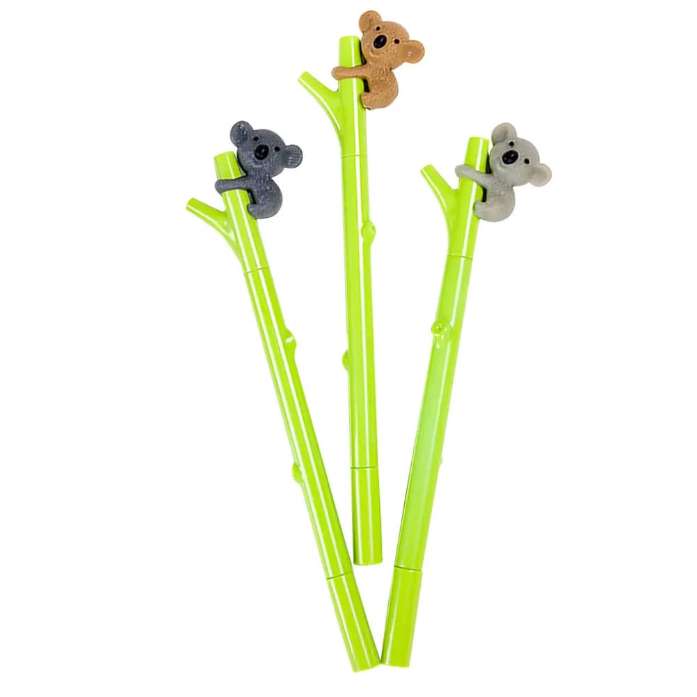 3 penne gel a forma di koala per bambini e studenti, scrittura fluida, inchiostro a lunga durata, portatili, per scuola e ufficio, articoli di cancelleria originali