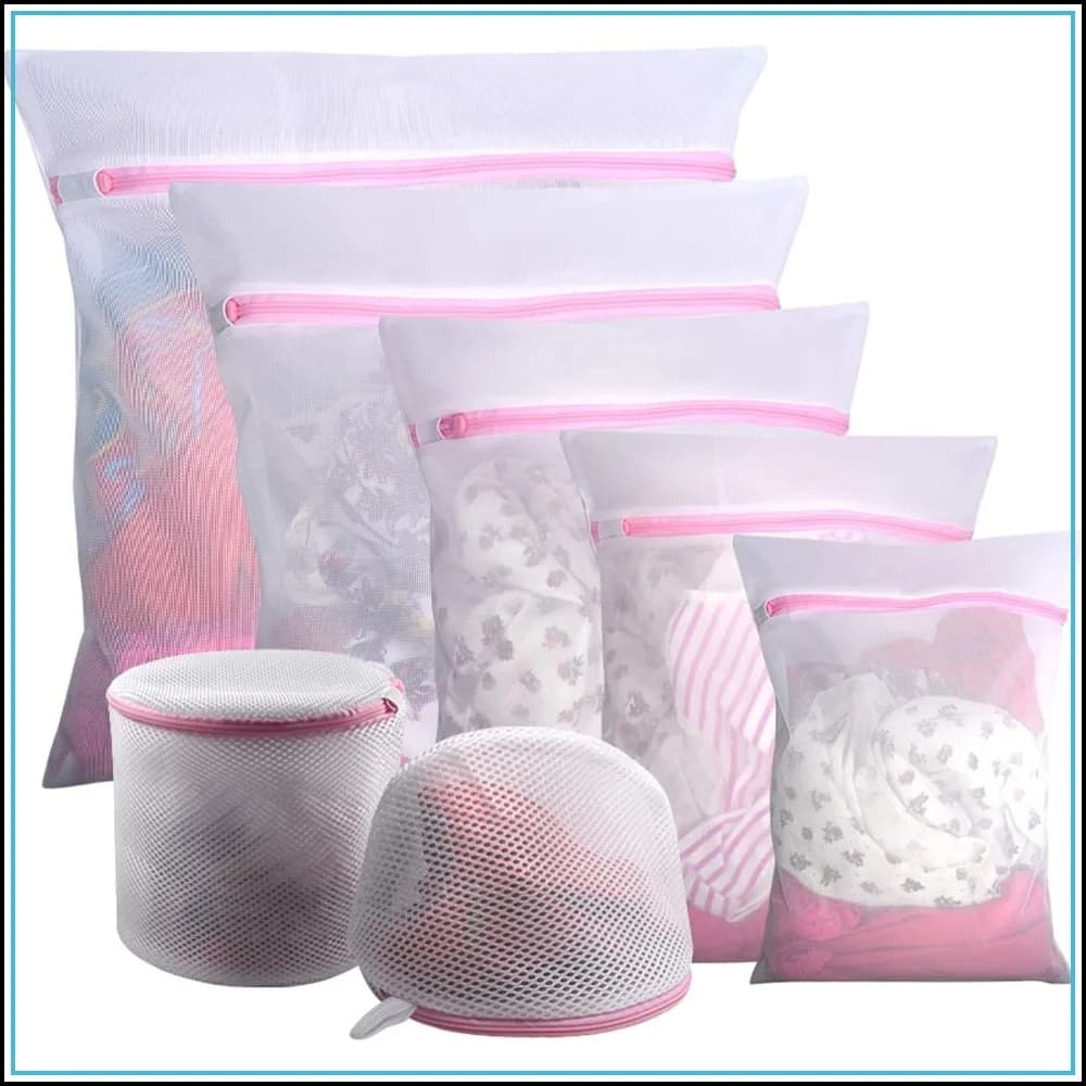 Mesh Laundry Bags for Delicates - Durable Protective Wash Bags, Travel Storage Bags for Intimates Lingerie, 7PCS (1XXL, 1XL, 1L, 1M, 1S, 2 Bra Bags)