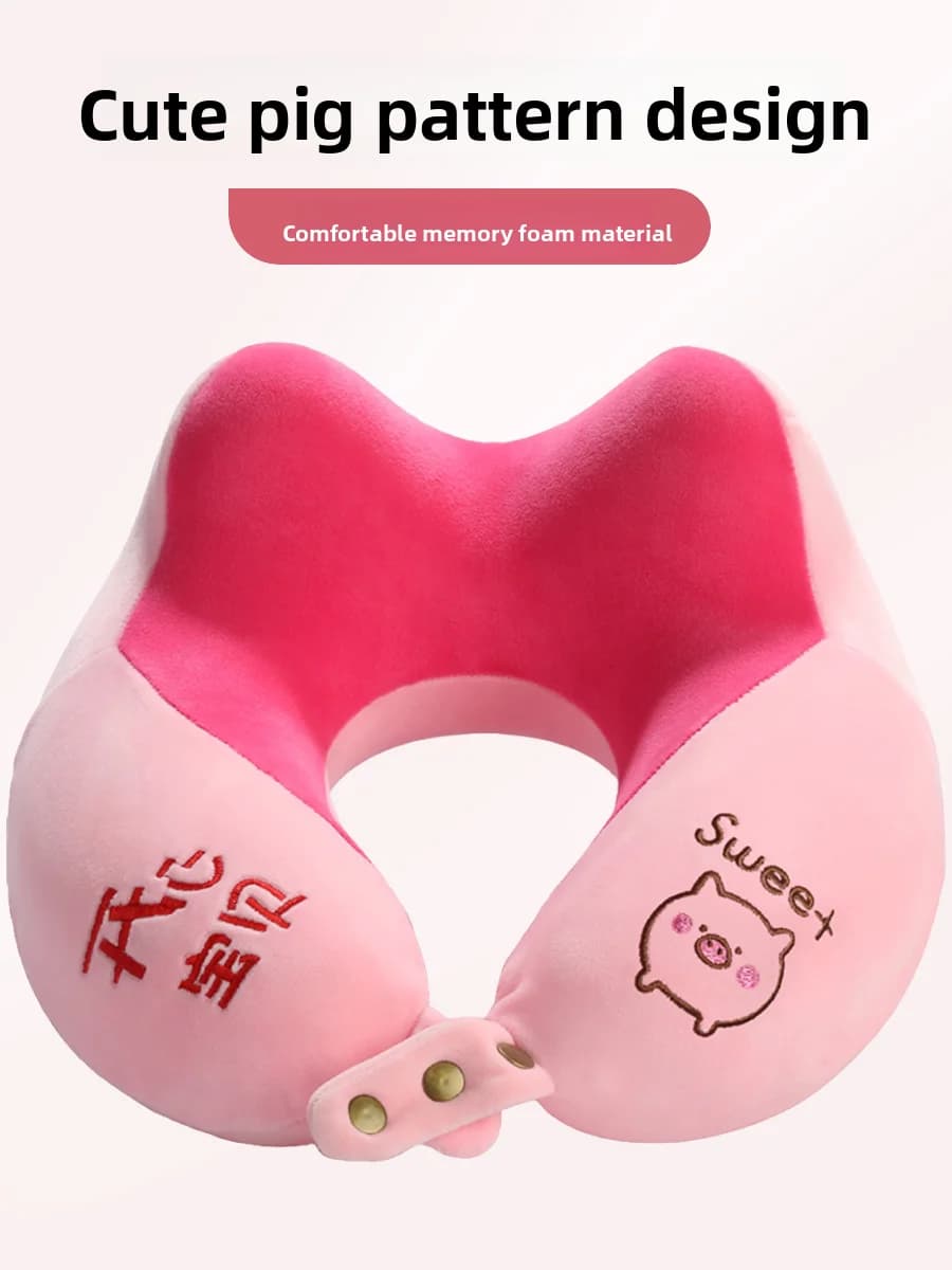 Cuscino a U in Memory Foam Staccabile, Supporto per il Collo, Aiuto per il Sonno, Comodo e Traspirante, Misura Regolabile per Viaggi e Casa