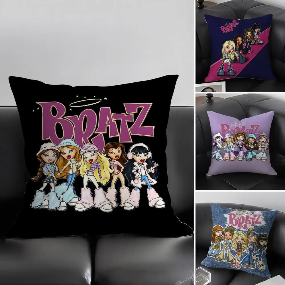 B-Bratz D-Doll Federa per cuscino carina, tessuto ultra morbido e delicato sulla pelle, comfort simile a nuvole e cerniera nascosta
