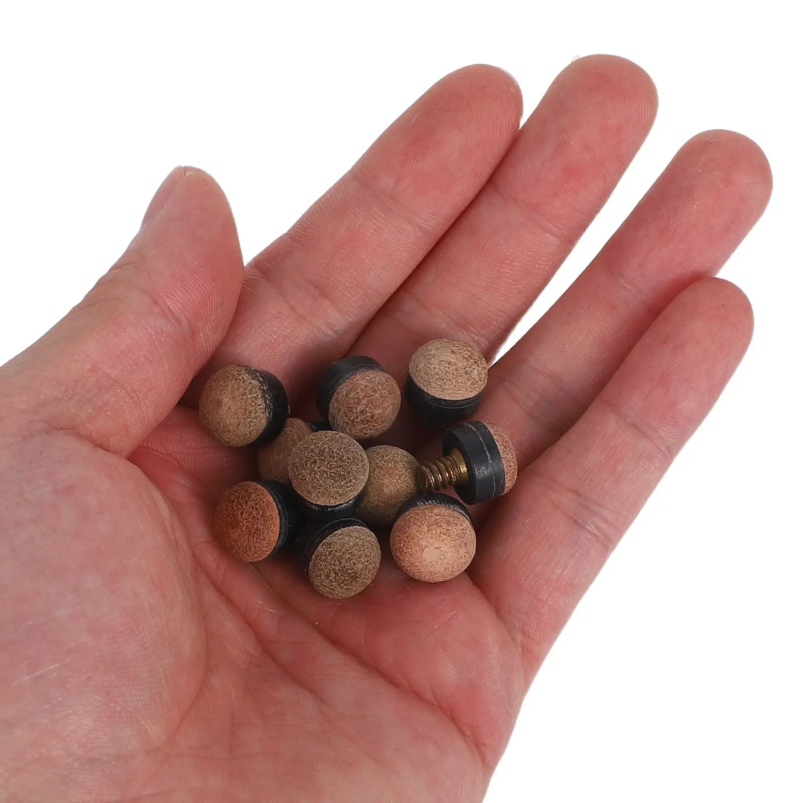 10 Pezzi Punte di Ricambio per Stecche da Biliardo, Avvitabili, 11mm, Accessori per Riparazione Stecche da Biliardo e Snooker, Punte a Vite per Giochi Sportivi