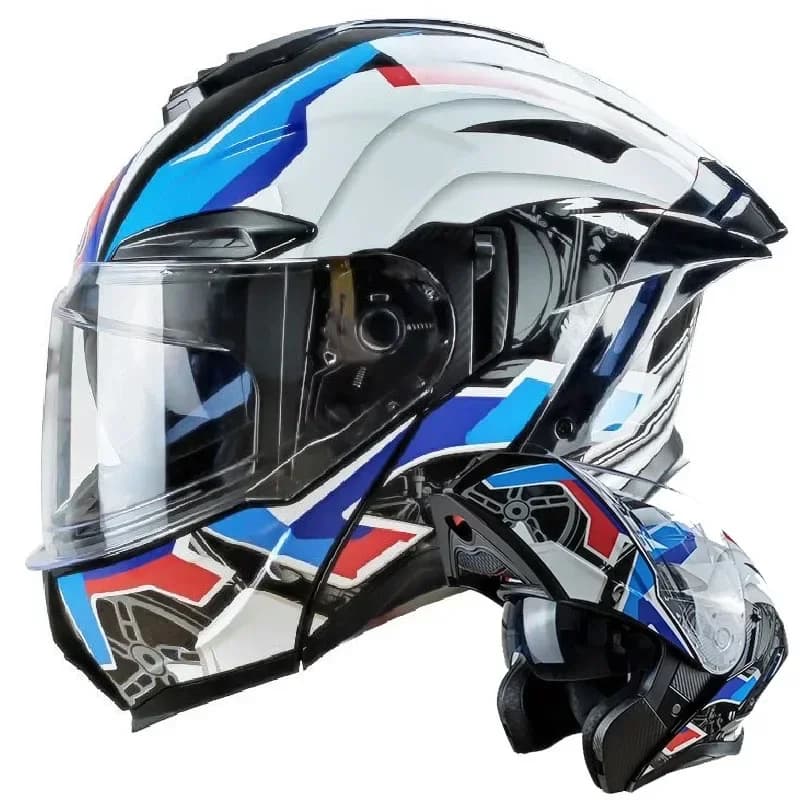 Casco da moto apribile Casco integrale da corsa fuoristrada a doppia lente Casco da uomo Cascos Para Moto Casco da moto omologato DOT