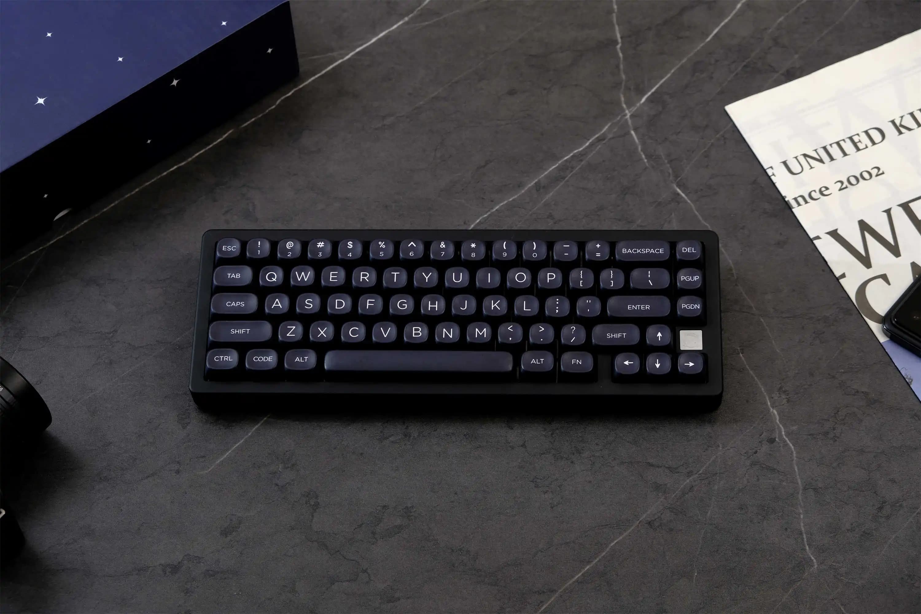 GMK minimalista nero Keycap 126 tasti PBT Keycaps MOA Profile DYE-SUB tasti personalizzati per tastiera meccanica