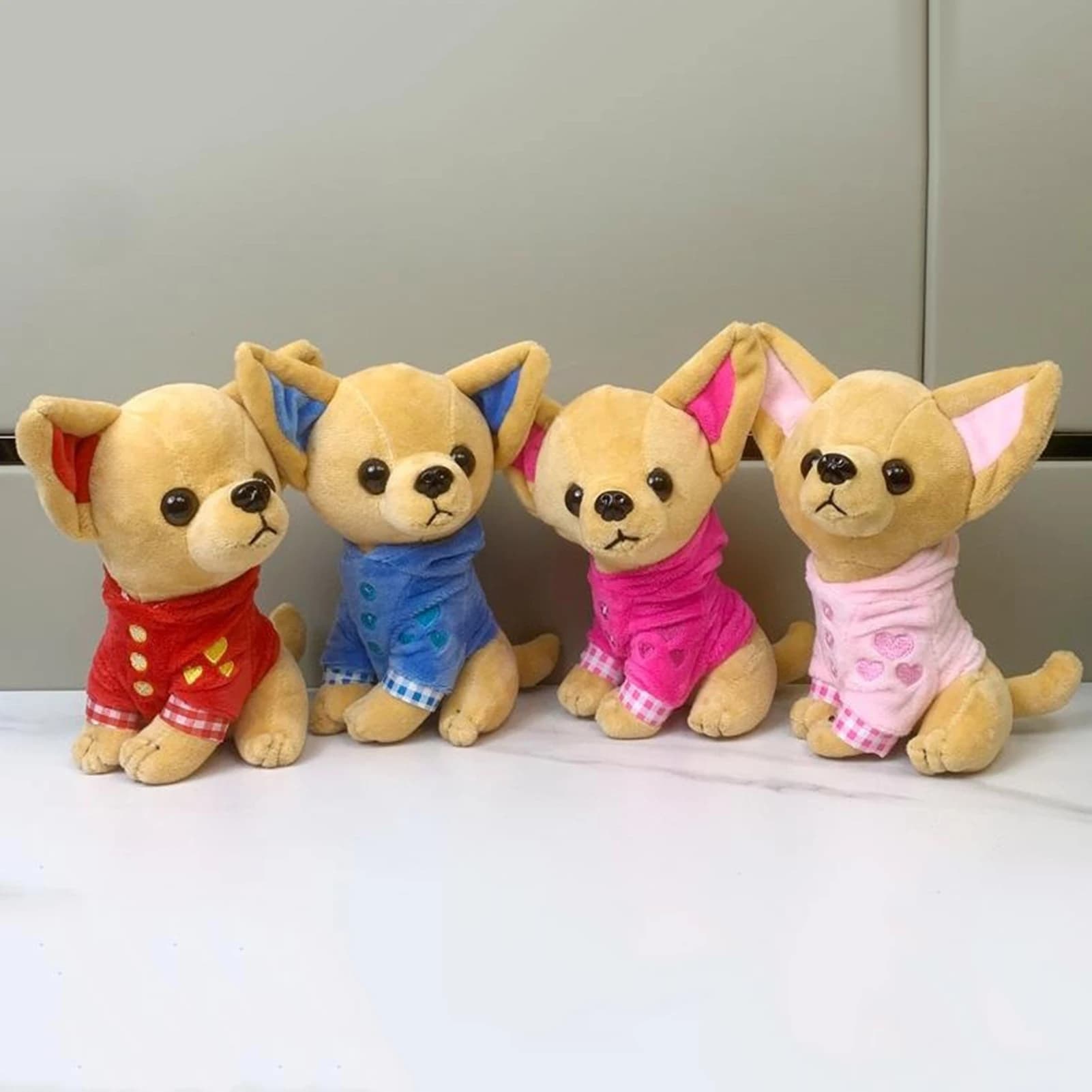 Plush Dog Toy Cute Puppy Stuffed Animal Soft Pillow Doll Birthday Gift for Kids Desktop Home Decor Ornament