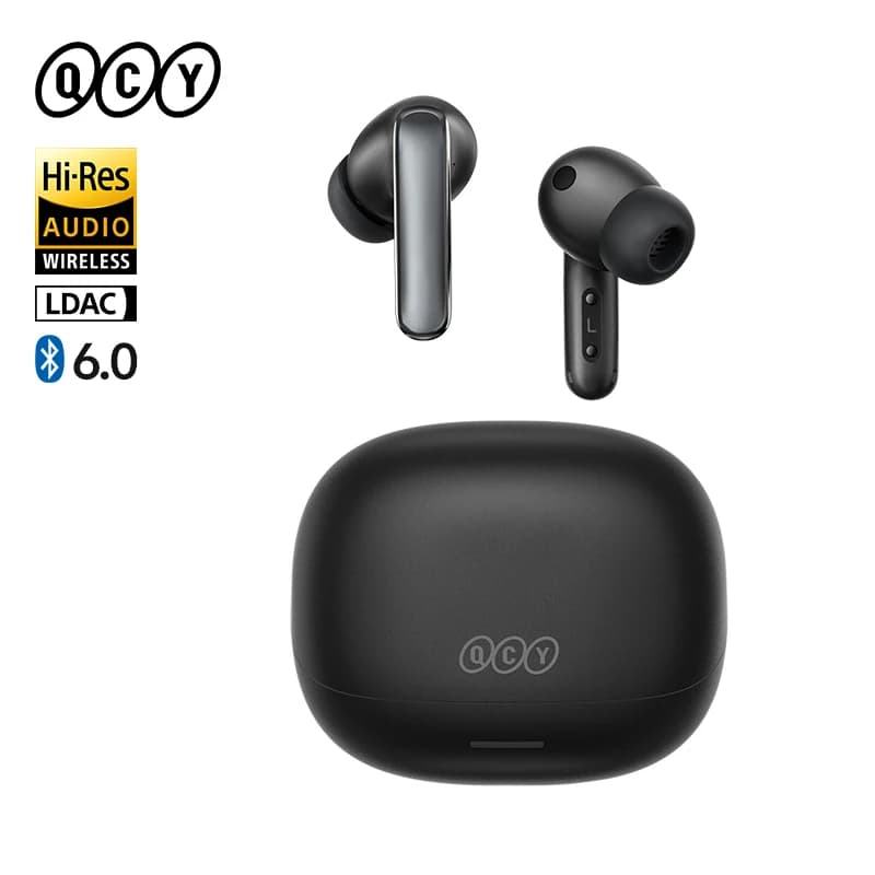QCY Wireless BT 6.0 AI ANC Earphone MeloBuds N65 LDAC Hi-Res Audio Earbud Head-Tracking Triple-Device Connection 50Hrs Headphone