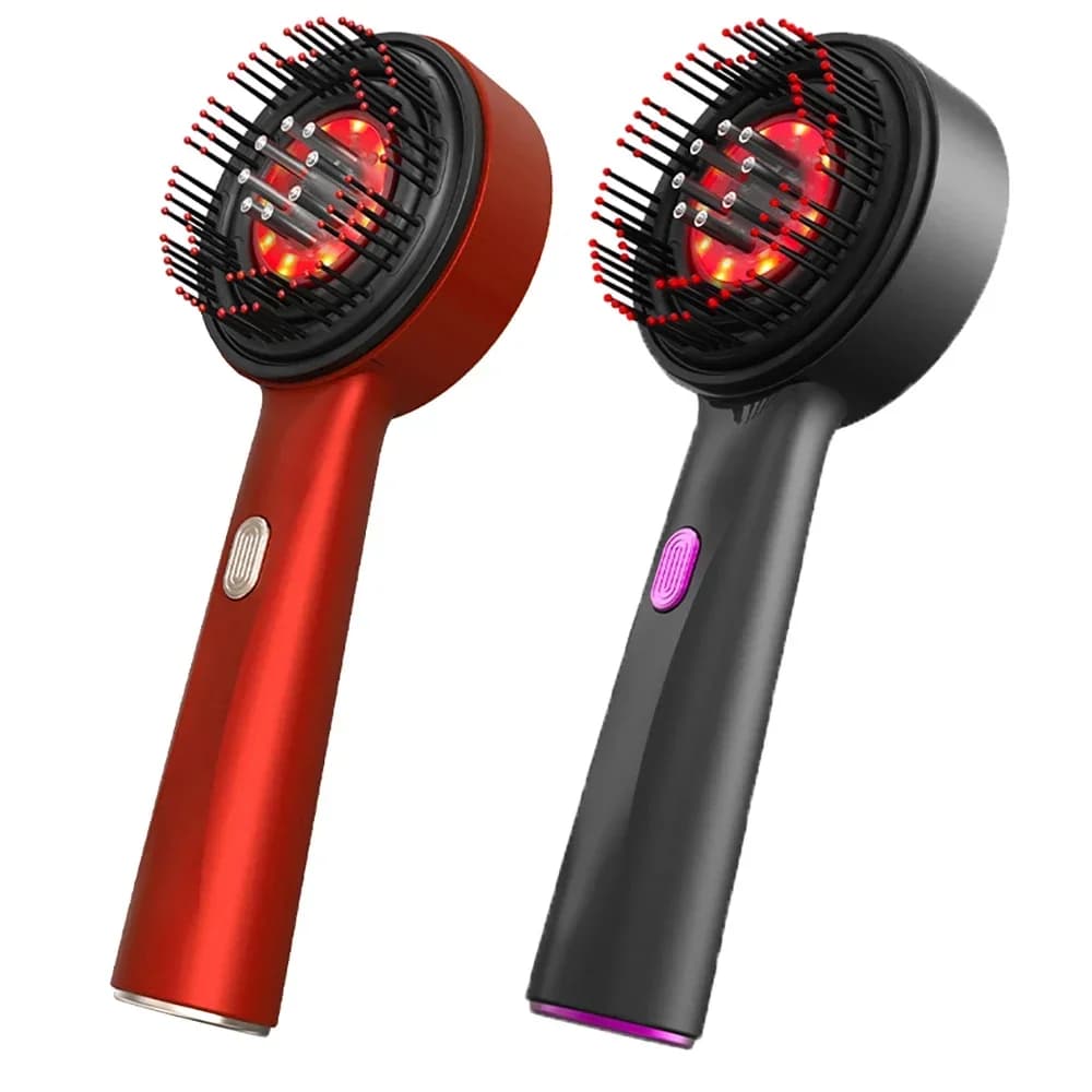 Pettine per massaggio a vibrazione elettrica Applicatore per spazzola per massaggio del cuoio capelluto Iniettare oli essenziali Cura del cuoio capelluto e cura dei capelli