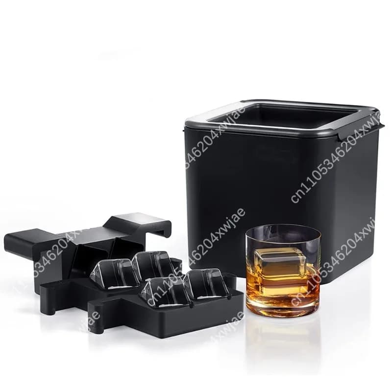 Macchina per palline di ghiaccio a rilascio facile, stampo in silicone riutilizzabile per sfere di whisky perfette, vassoio per cubetti di ghiaccio grande a congelamento rapido