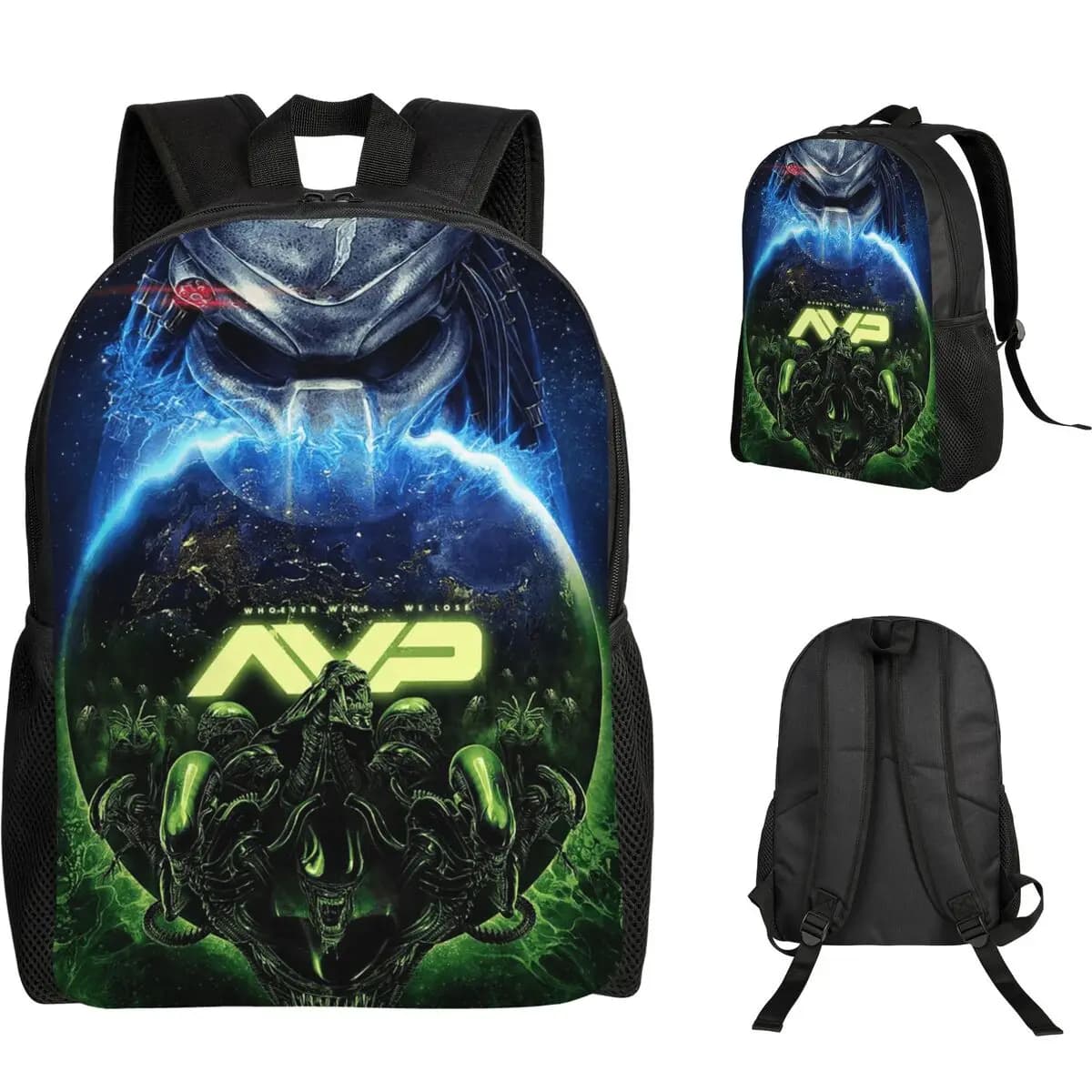 Zaino Alien Vs Predator Horror Science Fiction Comics per studenti, ragazzi e ragazze, borsa per libri, borsa per la scuola, borse a tracolla per computer