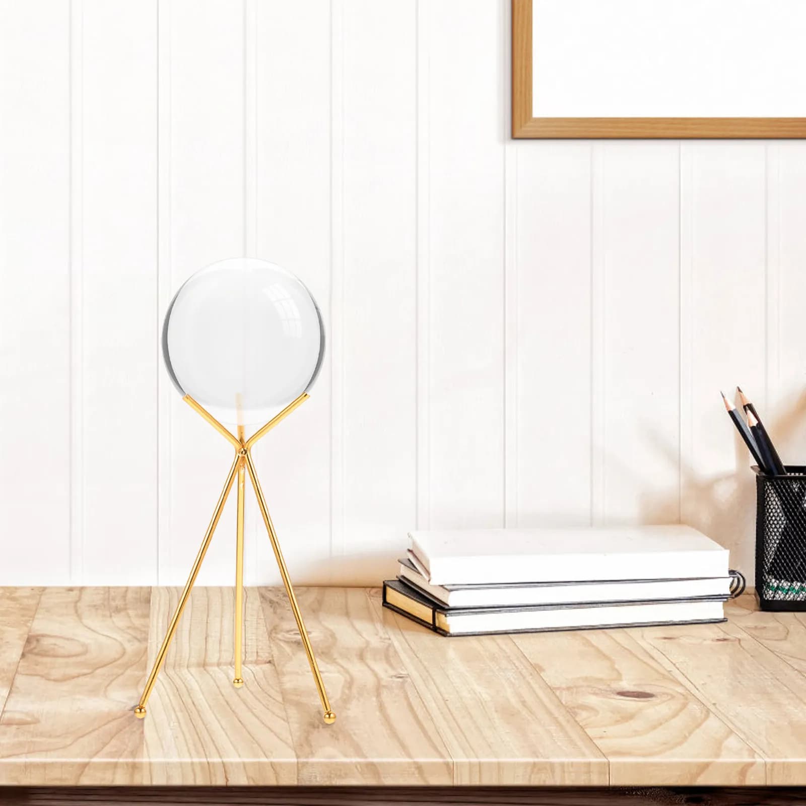 Supporto per Sfera di Cristallo in Ferro Battuto, Design Stabile, Espositore Decorativo da Tavolo, Elegante Porta Sfera in Ferro, Espositore per Cristalli